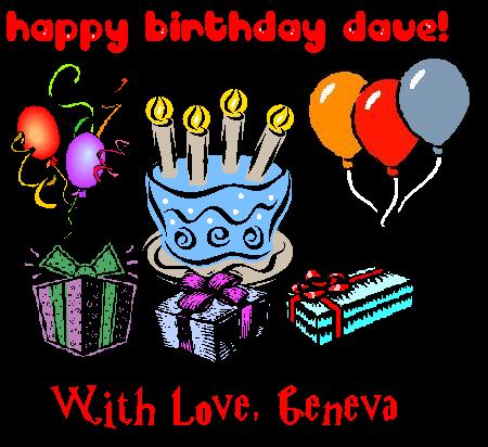 Happy Birthday Dave,good luck